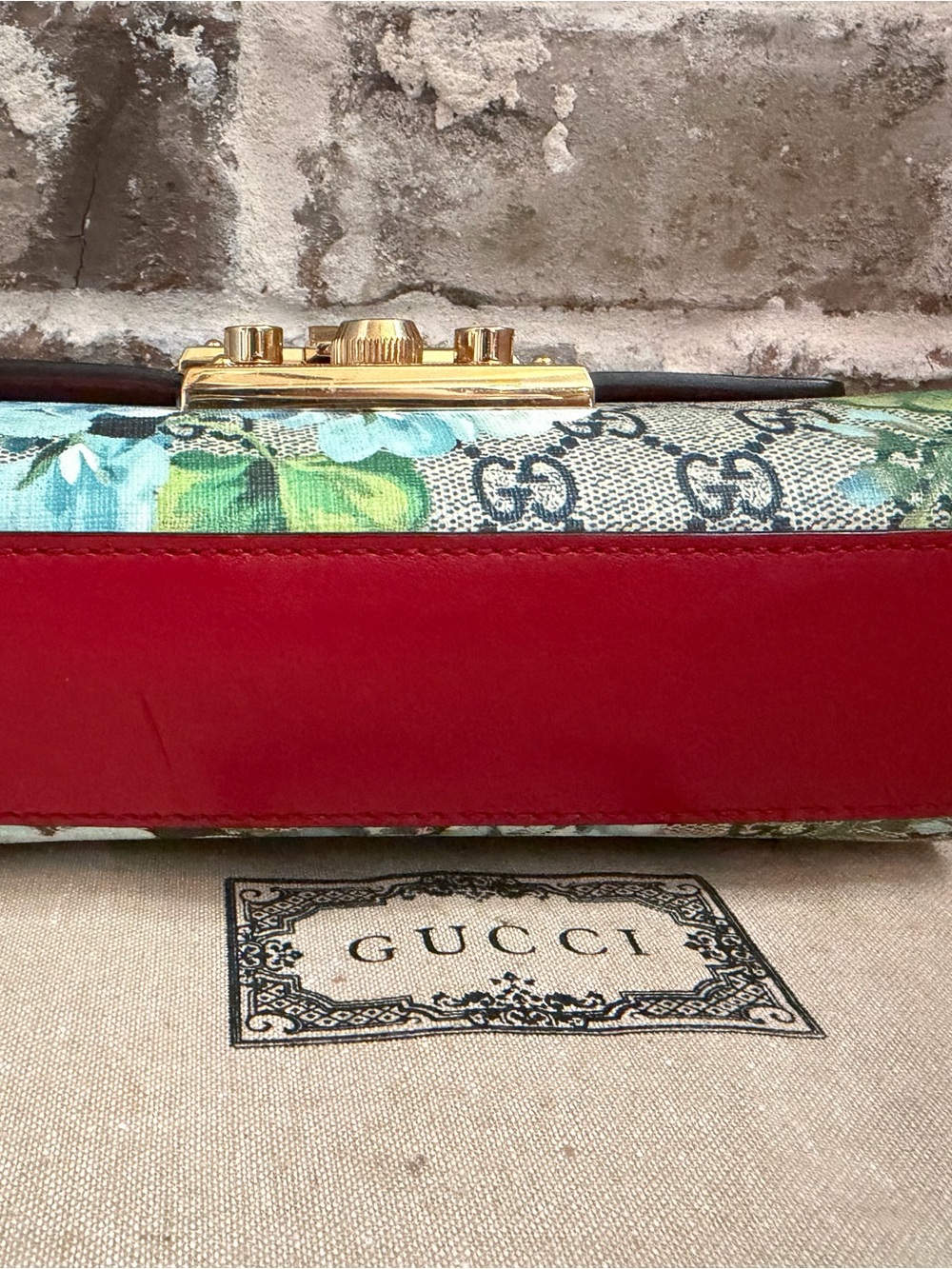 Gucci Floral GG Padlock Canvas Shoulder Bag - Picture 9 of 11